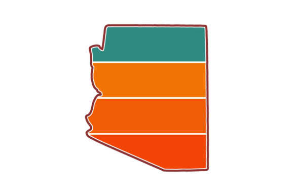 Arizona State Retro Sunset PNG SVG