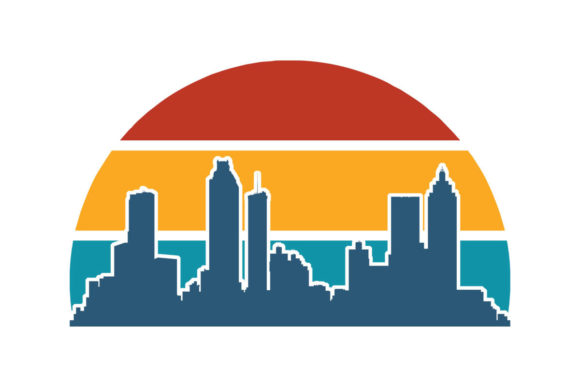 Atlanta Georgia Retro Sunset PNG SVG