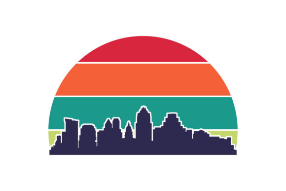 Austin Texas Retro Sunset PNG SVG