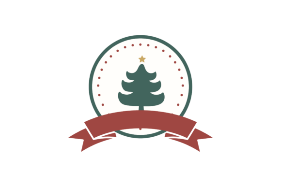 Christmas Stickers Retro - Fir Tree Svg