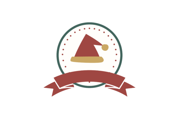 Christmas Stickers Retro - Red Hat Svg