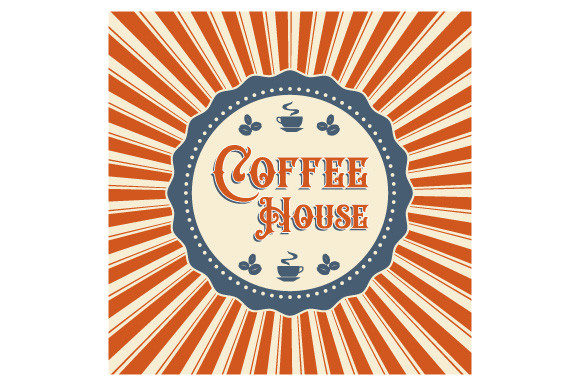 Coffee House EPS SVG PNG Retro Frame