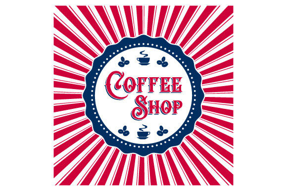 Coffee Shop EPS SVG PNG Retro Frame USA