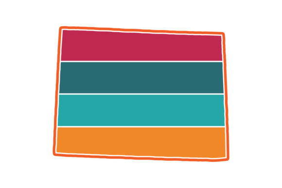 Colorado State Retro Sunset PNG SVG