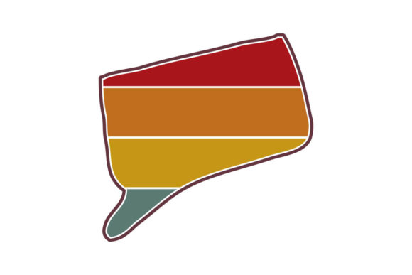 Connecticut State Retro Sunset PNG SVG