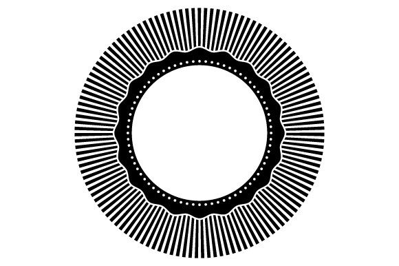 Frame Black White EPS SVG PNG Retro
