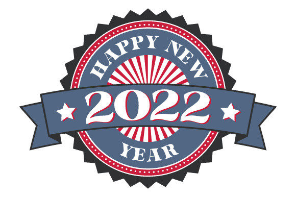 Happy New Year 2022 EPS SVG PNG Retro