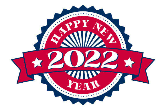 Happy New Year 2022 EPS SVG USA Retro