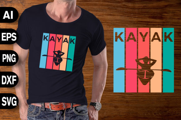 Kayak Retro: A Bold Embroidery Design