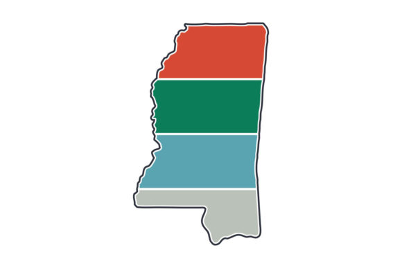 Mississippi State Retro Sunset PNG SVG