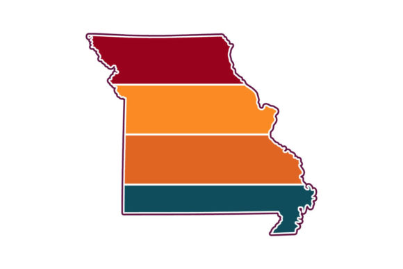 Missouri State Retro Sunset PNG SVG