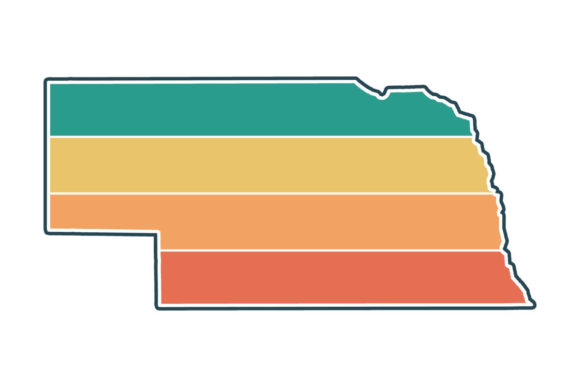 Nebraska State Retro Sunset PNG SVG