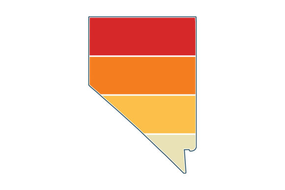 Nevada State Retro Sunset PNG SVG