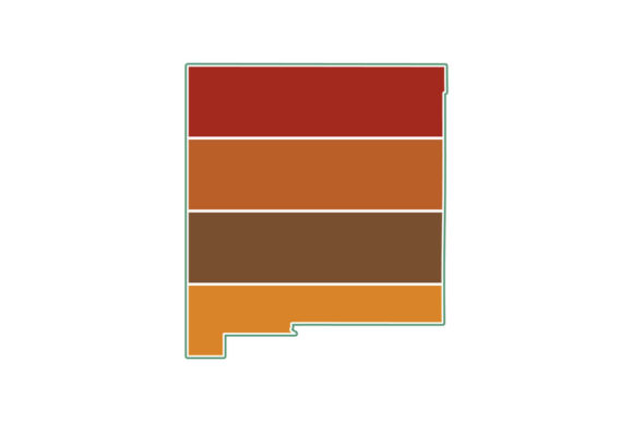 New Mexico State Retro Sunset PNG SVG