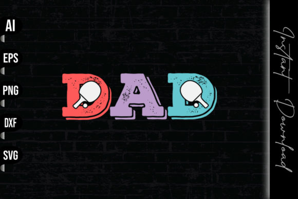 Ping Pong Dad Vintage Retro