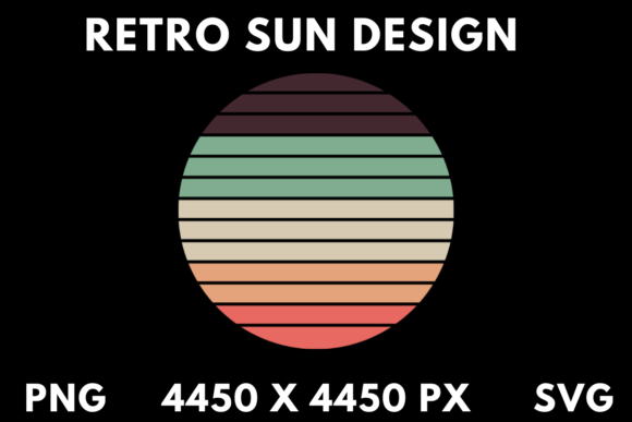 Unique Vintage Retro Sun PNG SVG