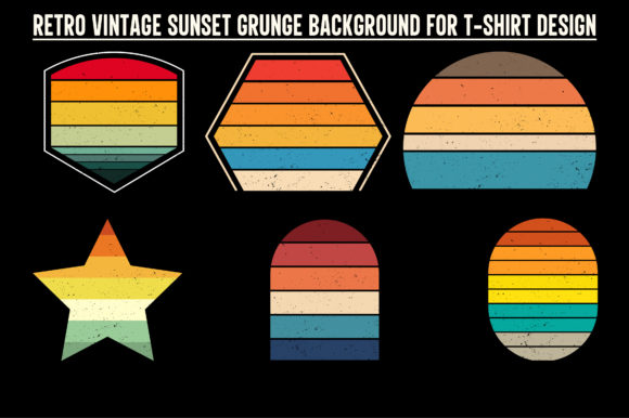 Vintage Retro Sunset Bundle SVG