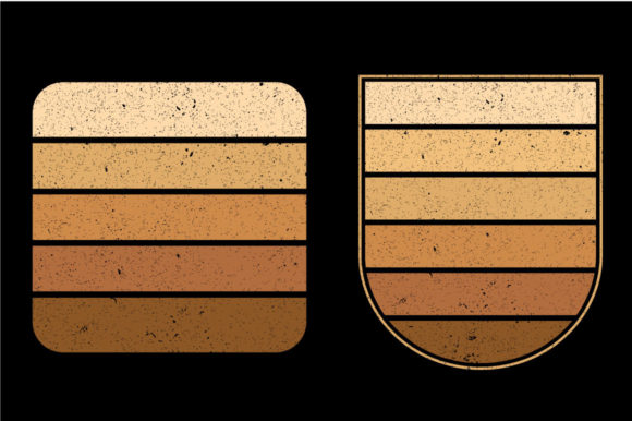 Vintage Retro Sunset Circle, Svg